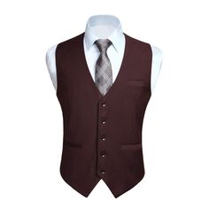 Formal Suit Vest - BROWN Business Suit Vest, Business Vest, Wedding Vest, Formal Suit, Valentines Day Birthday, Graduation Ceremony, Formal Suits, Mens Neck Ties, Suit Vest