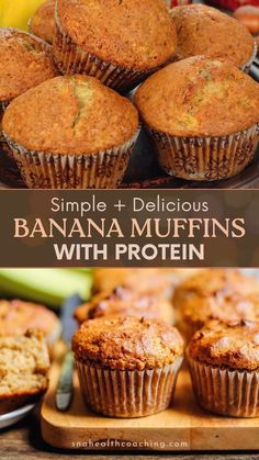 banana muffins with protein in the middle