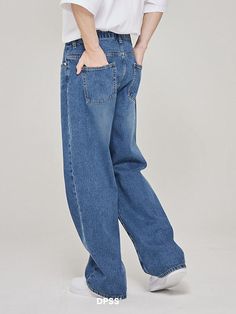 Editor's NotesWide-fit denim pants fall widely from the top to the bottom. It is maximized the unique style of denim by using the rich color of vintage blue. This is a daily denim that can be styled into a comfortable and casual street mood by a basic T-shirt or sweatshirt, or a boyfriend look when matched with a knitwear or jacket.- Stone damage washing with a vintage denim feeling- Sand-brush washing- Good durability- Use of high-quality YKK nickel parts- Neat and versatile itemMeasurements(in.)Size: S / M / L- Total length: 40.15 in. / 40.55 in. / 40.94 in.- Waist: 16.14 in. / 16.53 in. / 17.12 in.- Hip: 20.07 in. / 21.25 in. / 22.04 in.- Thigh: 11.81 in. / 12.40 in. / 12.99 in.- Front rise: 11.22 in. / 11.61 in. / 12 in.- Hem:&nbsp Boyfriend Look, Wash Brush, A Boyfriend, Basic T Shirt, Vintage Denim, Deep Blue, Denim Pants, Rich Color, Unique Style