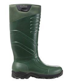 These warm, waterproof and ultra-durable rubber boots are a great choice for hunting, yard work, dog walks and much more. Special outsoles shed dirt and mud efficiently while giving you excellent traction. Whole sizes 7-14. Half sizes order up. Durable vulcanized rubber upper seals out water. EVA midsole for athletic shoe comfort. Innovative soil-release outsole won't clog with mud and provides reliable traction. Nylon shank for support and tree step comfort. 200 gram Primaloft™ insulation keeps Cat Suit, Winter Riding, Dog Walks, Boat Stuff, Rubber Boot, Athletic Shoe, Yard Work, Rubber Boots, Ll Bean