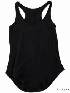 Lasaky - Loose Fit Sleeveless Solid Color Camisole for Layering Summer Workout Camisole Tank Top, Solid Sleeveless Workout Vest, Sleeveless Solid Workout Vest, Solid Sleeveless Tank Top For Workout, Sleeveless Solid Tank Top For Gym, Solid Sleeveless Tank Top For Gym, Sleeveless Tank Top For Gym, Solid Sleeveless Vest Tank Top, Sleeveless Tops With Built-in Bra For Yoga