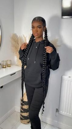 Two Braid Ponytail Hairstyles, Two Braided Ponytail Hairstyles, Two Braids Ponytail, Two Braid Ponytail, One Braid Ponytail, Two Braided Ponytails, Braided Ponytail Weave, Braided Ponytails