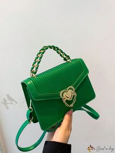 Bird in Bag - Korean-Style Metal Heat Decorated Flap Clutch Bag Italian Bags, Women's Bags By Shape, Bag Summer, Wear Green, Padded Coat, Mini Handbags, Pink Mini, Bird In Bag, Bag Bag