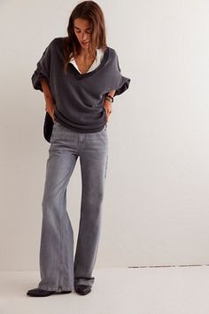 We The Free Tinsley Baggy High-Rise Jeans Free Jeans, Jeans Grey, Jean Grey, Black Fits, High Rise Jeans, Boho Clothing, Cozy Sweaters, Boho Outfits, Jeans Shop