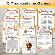 thanksgiving games for kids to play on the table