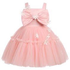 PRICES MAY VARY. NO SCRATCHY TO GIRLS SKIN - The main material of this baby girl wedding dress are polyester and cotton. Very soft tulle, breathable material, will keep your little princess comfortable all party long. Adorable infant baby girl summer dresses, summer sleeveless formal event dresses, little flower girl wedding bridesmaid dress, tutu tulle princess first / second birthday party dresses, baby christening baptism dress, blush pink flower girl dress with multi layered skirt, pink baby Blush Pink Flower Girl Dress, Valentine's Dress, Coquette Birthday, Pink Flower Girl Dresses, Dress Tutu, Formal Occasion Dress, Valentine Dress