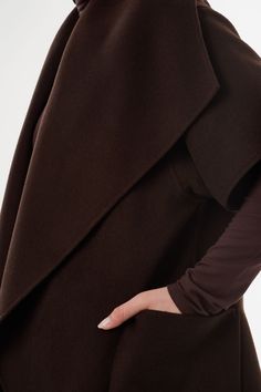 Make your top piece work for you. Featuring front patch pockets and a cascading drape front, the Penelope's wool body adds warmth and flair. ¾ sleeves invite your sleeves to peek out through the coat's oversized fit, creating a polished look from head to toe. Modern Fall Cape For Workwear, Modern Cape For Workwear In Fall, Fitted Cape For Workwear In Fall, Fitted Fall Cape For Workwear, Fitted Cape For Fall Workwear, Swim Accessories, Work For You, Double Face, Swim Top