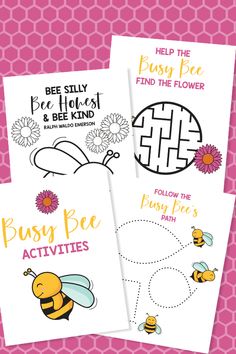 three printable bee activities for kids