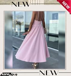 Womens Split Cut Out Midi Dress V-neck Midi Dress With Split Design, Elegant Midi Dress With Cutout And V-neck, Summer V-neck Midi Dress With Cutout, Fitted V-neck Midi Dress With Cutout, Pink Midi-length Dress With Cutout, Cut Out, Midi Dress