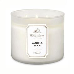 vanilla bean candle in a glass container