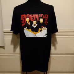 System Of A Down Cartoon Shirt New Without Tags Mens Xl Chest: 23" Flat Across Armpit To Armpit Length: 32" System Of A Down, Cartoon Shirts, Dream Style, Pink Black, Black Pink, Tee Shirts, Mens Shirts, Man Shop, Tags