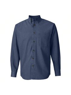 6.5 oz./yd, 100% cotton denim. Woodtone buttons. Button-down collar. Three-button adjustable cuffs. Double-needle stitching throughout. Felled seams. Left chest pocket. 2-ply back yoke and locker loop. No back box pleat. Dark Denim is stonewashed.Sierra Pacific Long Sleeve Denim Shirt (Dark Denim) Navy Blue Casual  Long Sleeve Fabric Plain Shirt Non-Stretch  Men Clothing, size features are:Bust: ,Length: ,Sleeve Length: Classic Denim Blue Shirt With Snap Buttons, Classic Denim Shirt With Snap Buttons, Cotton Denim Blue Shirt With Button Closure, Classic Denim Blue Shirt With Button Closure, Classic Denim Shirt With Button Cuffs, Classic Denim Blue Shirt With Buttons, Classic Medium Wash Shirt With Button Cuffs, Classic Denim Shirt With Buttons, Classic Denim Button Shirt