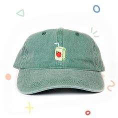 🍎 A childhood favorite 🍎✨ Get one of our Apple Juice hats for your daily needs! Each hat is: - 100% Pigment-dyed, water-washed cotton twill - Embroidered in the USA with a unique design - One size, adjustable with an antique brass snap and tuck-in closure - 6-panel construction, unstructured As each hat is individually made, each one is unique and may vary slightly from the pictures. Cute Baseball Hats, Apple Hat, Embroidery Caps, Bird Shirt, Hat Custom, Sock Packs, Hat Embroidery, Panel Hat, Embroidered Caps