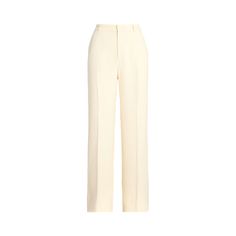 Woven with lightweight hemp these pants are cut for a wide-leg silhouette and tailored with creases along the front and back of each leg. Ralph Lauren Wide-leg Pants For Work, Elegant Ralph Lauren Wide-leg Pants, Chic Ralph Lauren Wide-leg Pants, Chic Ralph Lauren High-waisted Pants, Chic Wide Leg Pants With Pressed Crease, Chic High-waisted Ralph Lauren Pants, Chic High-waisted Pants By Ralph Lauren, Wide-leg Pants With Pressed Crease For Spring, Elegant Linen Wide-leg Dress Pants