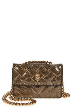 A striking, compact evening bag is made from quilted faux leather and finished with a signature crystal-embellished eagle head. A pull-through crossbody chain strap that can be worn doubled or extended adds styling versatility. Magnetic snap-flap closure Pull-through chain strap can be worn doubled or extended Structured silhouette with flat base for stability Lined Synthetic Imported Luxe Life, Eagle Head, Pull Through, Fabric Gift Bags, Kurt Geiger, Fabric Gifts, Chain Strap, Leather Crossbody Bag, Evening Bags