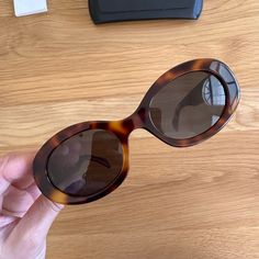 Like New With No Signs Of Wear. Comes With Original Box And Protective Leather Case. Please Refer To Photos For Sizing Information! Tortoiseshell Accessories, Tortoiseshell Sunglasses, Celine Accessories, Celine Triomphe, Tortoise Shell Sunglasses, Tortoise Shell, Leather Case, Sunglasses Accessories, Original Box