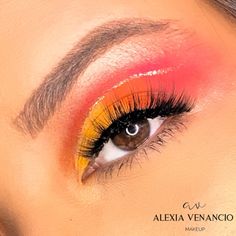 Pink Orange And Yellow Eyeshadow, Guard Makeup, Make Carnaval, Peinados Fáciles Para Cabello Corto, Nail Tattoo, Color Guard