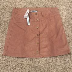 Skirt From Local Kansas City Boutique! Great Condition, Bundle To Save! Denim Mini Skirt With Snap Buttons, Spring Short Skirt With Buttons, Pink Skirt With Button Closure, Mini Skirt With Button Closure For Day Out, Pink Mini Skirt With Button Closure, Day Out Mini Skirt With Buttons, Mini Skirt With Buttons For Day Out, Spring Mini Skirt With Buttons, Spring Skirt With Snap Buttons