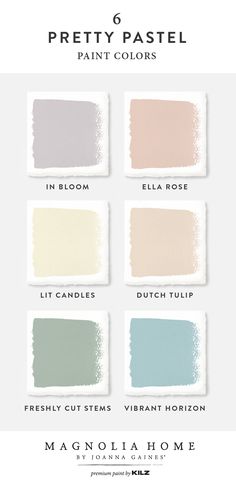 the different shades of pastel paint