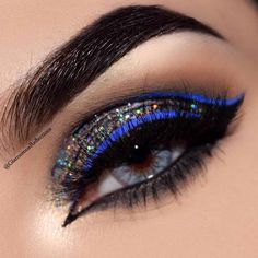 Deep Set Eyes: Perfect Ways Of Defining The Shape - Glaminati Glitter Cut Crease, Shape Tape Concealer, Blue Eyeliner, Beautiful Eye Makeup, Mermaid Makeup