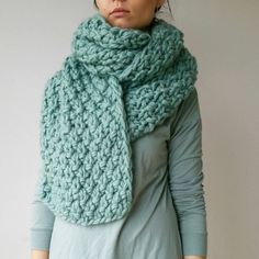 Oversized Knit Scarf Chunky Scarf Covering Face, Knitted Scarfs, Knitting Scarf, Scarf Chunky, Chunky Scarf, Chunky Knits, Chunky Scarves, Crochet Clothing, Scarf Knitting Patterns