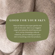 You might not realize it, but choosing a natural garment has many magical benefits. ✨⁠ ⁠ Both to you and the environment. 🌎⁠ ⁠ Here are some of our faves 👇🏻⁠ ⁠ 💚 Good for your Skin - natural fabrics are super gentle and soft on the skin. Skin is our biggest organ and absorbs anything we put on it, so by choosing a natural material, you're making sure your skin is touching a low-tox product. ⁠ ⁠ 💚 Breathable - Because they are typically plant-based, they are breathable and let your skin breath... Fabric Identification, Yoga Store, Toxic Chemicals, Flaxseed, Kids Store, Natural Material, Esthetician, Natural Fabrics, Cotton Silk