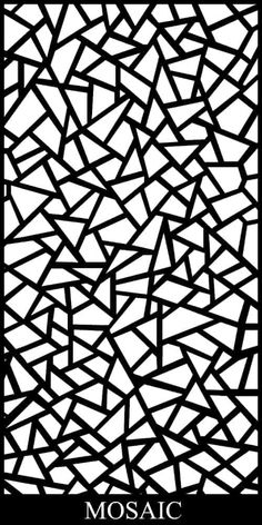 the mosaic pattern is shown in black and white, as well as an abstract background