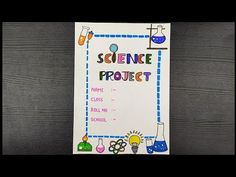 a science project poster on a wooden table