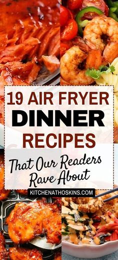 Discover easy air fryer dinner recipes for family that are healthy, quick and mostly ready in 30 minutes. You will find easy meals using chicken, tenders, burgers and also seafood dishes like salmon, shrimp and tilapia along with vegetarian dinners like eggplant parmesan for an easy dinner solution. Get the best air fryer dinner ideas at kitchenathoskins.com. Easy Quick Air Fryer Dinners, Air Fryer Dinners For 2, Meals Using Chicken, Easy Air Fryer Dinner Recipes, Air Fryer Dinner Ideas, Air Fryer Dinners, Easy Fish Dinners, Air Fryer Dinner, New Air Fryer Recipes