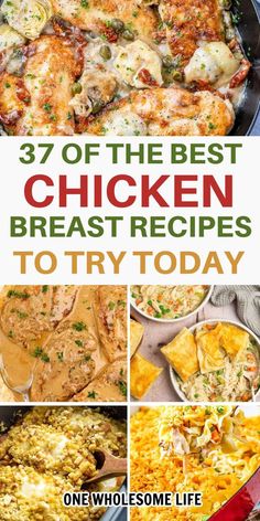 collage of chicken breast recipes. Stove Top Chicken Breast Recipes, Boneless Chicken Breast Recipes Easy, Boneless Skinless Chicken Recipes, Easy Chicken Breast Dinner, Best Chicken Breast Recipes, Healthy Chicken Breast Recipes, Best Chicken Breast, Boneless Skinless Chicken Breast Recipes, Chicken Breast Oven Recipes