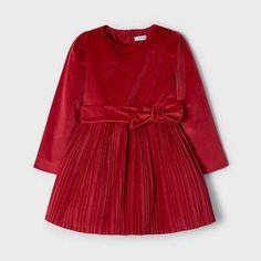 Classic Velvet Dress for any occasion this fall and winter!...[Read More]Our Price: $79.99 [Add to Cart] Girls Red Velvet Dress, Girls Velvet Dress, Santa Experience, Designer Dresses For Kids, Long Sleeve Velvet Dress, Red Velvet Dress, Sleeved Dress, Logo Label, Dress Girl