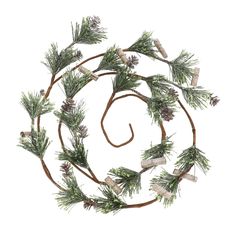 a wreath made out of branches and pine cones