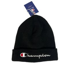 Stay Warm And Stylish With The Champion Knit Hat. This Unisex Pull-On Hat Is Perfect For Winter And Fall, Featuring A Sleek Black Design And Comfortable, Durable Acrylic Material. Unisex Design Cozy Pull-On Style Ideal For Winter Or Fall Quality Acrylic Material Sleek Black Color Champion Brand Quality - New With Tags Features: Hand Wash Size: Unisex Os Condition: New With Tags All Items Are From A Smoke Free Home. All Items Are Mailed The Next Business Day. Offers Welcome. Dallas Cowboys Hats, Flex Fit Hats, Dad Fashion, Champion Brand, Running Hats, Yellow Hat, Winter Knit Hats, Black Baseball Cap, Leather Hats