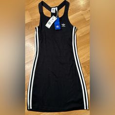 Adidas Women's Aeroready Tennis Racerback Dress Size Xs Sporty Adidas Cotton Dress, Fitted Racerback Mini Dress, Black Stretch Racerback Dress, Black Racerback Dress, Summer Stretch Adidas Dresses, Adidas Cotton Summer Dress, Adidas Cotton Dress For Summer, Black Stretch Racerback Mini Dress, Summer Cotton Adidas Dress