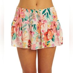 The Blend Of Style And Comfort While You Enjoy Your Time On The Beach Wearing The Hurley Women's Floral Pop Mini Skirt. Features Relaxed Fit Encased Elastic Waist With Self-Tie Floral Print All Over Merrow Edge Detail A-Line Silhouette Skirt Brand Icon Woven Label Fabric: 96% Recycled Nylon, 4% Spandex Care: Machine Wash Cold Beach Floral Print Mini Skirt, Beachwear Skirt With Floral Print For Day Out, Beachwear Floral Print Skirt For Day Out, Feminine Tiered Skirt Bottoms For Beach, Spring Beach Floral Print Skort, Beach Skirted Bottoms With Floral Print, Floral Print Skirted Bottoms For Beach, Mini Skort With Floral Print For Beach, Floral Print Skirted Skort For Beach