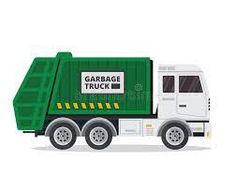 garbage truck isolated on white background