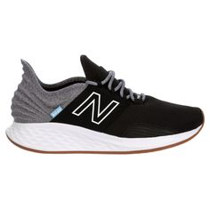 New Balance Fresh Foam Roav Men's Athletic Running Low Top Training Shoes Men’s Sizes 8-13 Black/White/Gray/Gum Brown The New Balance Men's Fresh Foam Roav Sneaker Will Keep Pace With You And Your Active Lifestyle. Breathable Mesh Will Keep Your Foot Well Ventilated As The Fresh Foam Midsole Cushioning Lends A Lightweight Ride With Every Step. You'll Be Locked-In Place With The Ultra Heel Design Hugging Your Foot And Providing Support. Mesh And Synthetic Upper Lace-Up Closure Padded Tongue And C New Balance Running Shoes With Textured Sole, Casual New Balance Running Shoes With Textured Sole, New Balance Black Casual Walking Shoes, Black New Balance Running Shoes With Contrast Sole, Black New Balance Sneakers For Running Errands, New Balance Black Running Shoes With Cushioned Footbed, Black New Balance Sneakers With Cushioned Footbed, New Balance Black Walking Shoes With Rubber Sole, Black High-top New Balance Running Shoes