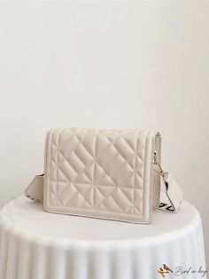 BirdinBag - Chic Compact Flap Quilted Handbag Quilted Handbag, Chic Quilts, College Work, Bags For Teens, Quilted Handbags, Square Quilt, Square Bag, Teen Girls, Bag Women