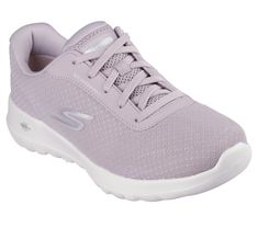 Take your stride in total comfort wearing Skechers GO WALK Joy - Sareh. This lightweight vegan walking style features a waterproof mesh upper with a Skechers Air-Cooled Goga Mat insole and an innovative 5GEN cushioned midsole. | Skechers Women's GO WALK Joy - Sareh Sneaker | Medium Width | Skechers air-Cooled Goga Mat breathable insole with high-rebound cushioning | Innovative 5GEN cushioned midsole | Seam-sealed waterproof design | Crafted with 100% vegan materials | Waterproof mesh upper with Walking Style, Skechers Go Walk, Wide Shoes, Skechers Women, Comfort Wear, Comfortable Sneakers, Material Design, Shopping Hacks, Shoes Trainers