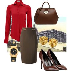 "Madame secretary" by mollylsanders on Polyvore Business Professional Attire, Secretary Outfits, Madam Secretary, Cute Work Outfits, Fashion Fantasy, Fabulous Clothes, Fall Winter Wardrobe, Tailored Dress, Work Wardrobe