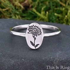 Solid 925 Sterling Silver Chrysanthemum Flower Engraved Ring → High Polished & Oxidized → 9.5mm Height → SOLID 925 Sterling Silver → Not Plated or Silver Filled → Minimalist Design → November Birth Flower Month The ring comes with a gift box as shown in the product description picture; Ready for gifting. Anniversary Sterling Silver Flower Ring For Mother's Day, Dainty Silver Engraved Oval Ring, Dainty Oval Engraved Ring As Gift, Dainty Oval Engraved Ring For Gift, Silver Flower Ring For Mother's Day, Silver Oval Jewelry With Birth Flower Detail, Silver Oval Jewelry With Birth Flower, Personalized Silver Adjustable Flower Ring, Oval Engraved Flower Ring For Anniversary