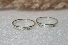 ✤ The ring is a Solid High-Quality Sterling Silver Ring. (Nickel free ring) ✤ This ring is custom engraved Psalm23:4 and Jonh15:5 with the butterfly symbol on the ring, a religious Christian faith ring. The rings for father-daughter ring or couple promise ring for his and her. ✤ Unique and personalized, you can add name, date, initials, quote, signature, handwriting, picture, etc. Make it only one piece in the world. ✤ Using a computer engraving machine to engrave the ring. Many font designs, co Father Daughter Rings, Bible Verse Ring, Christian Promise Rings, Purity Ring Christian, Butterfly Symbol, Daughter Ring, Couple Ring Design, Purity Ring, Promise Rings For Couples