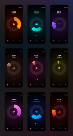 an app with different colors and shapes on the screen, including buttons to select which color you want