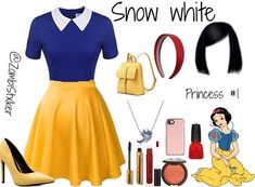 Snow White Outfit, Wigs Ponytail, Disney Princess Inspired Outfits, Snow White Halloween Costume, Ponytail Wigs, Snow White Outfits, Snow White Cosplay, Disney Bound Outfits Casual, Princess Inspired Outfits