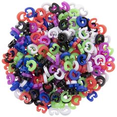 a pile of colorful plastic numbers sitting on top of each other