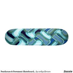 a skateboard with an abstract design on it