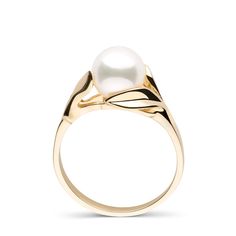 Akoya Pearl Ring, Popular Rings, Jewelry Appraisal, Leaf Ring, Ring Setting, Akoya Pearls, Pearl Types, The Pearl, Pearl Size