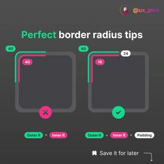 the text reads perfect border radus tips, but it's not for later