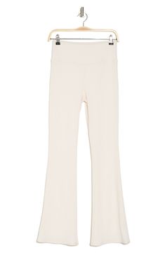 Fall for the flared silhouette of these comfy leggings covered in soft ribbing. 30 1/2" inseam; 9 1/2" leg opening 74% polyester, 21% rayon, 5% spandex Machine wash, line dry Imported Rib Flare, Ribbed Flares, Comfy Leggings, Flare Leggings, Nordstrom Rack, Nordstrom, Spandex, Leggings, Cream