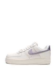 "Find NIKE Air Force 1 \"\"metallic Purple\"\" Sneakers on Editorialist. white/purple leather signature Swoosh logo detail perforated toebox round toe front lace-up fastening logo patch at the tongue branded heel counter flat rubber sole These styles are supplied by a premium sneaker marketplace. Stocking only the most sought-after footwear, they source and curate some of the most hard to find sneakers from around the world." Sporty Nike Air Force 1 For Streetwear, Sporty Nike Air Force 1 With Laces For Streetwear, Sporty Nike Air Force 1 With Perforations, Nike Air Force 1 With Laces For Streetwear, Nike Air Force 1 Perforated Lace-up Sports Shoes, Nike Air Force 1 Lace-up With Perforations For Sports, Nike Air Force 1 Lace-up With Perforated Toe Box, Nike Air Force 1 With Perforations For Sports, Nike Air Force 1 Low-top With Perforations